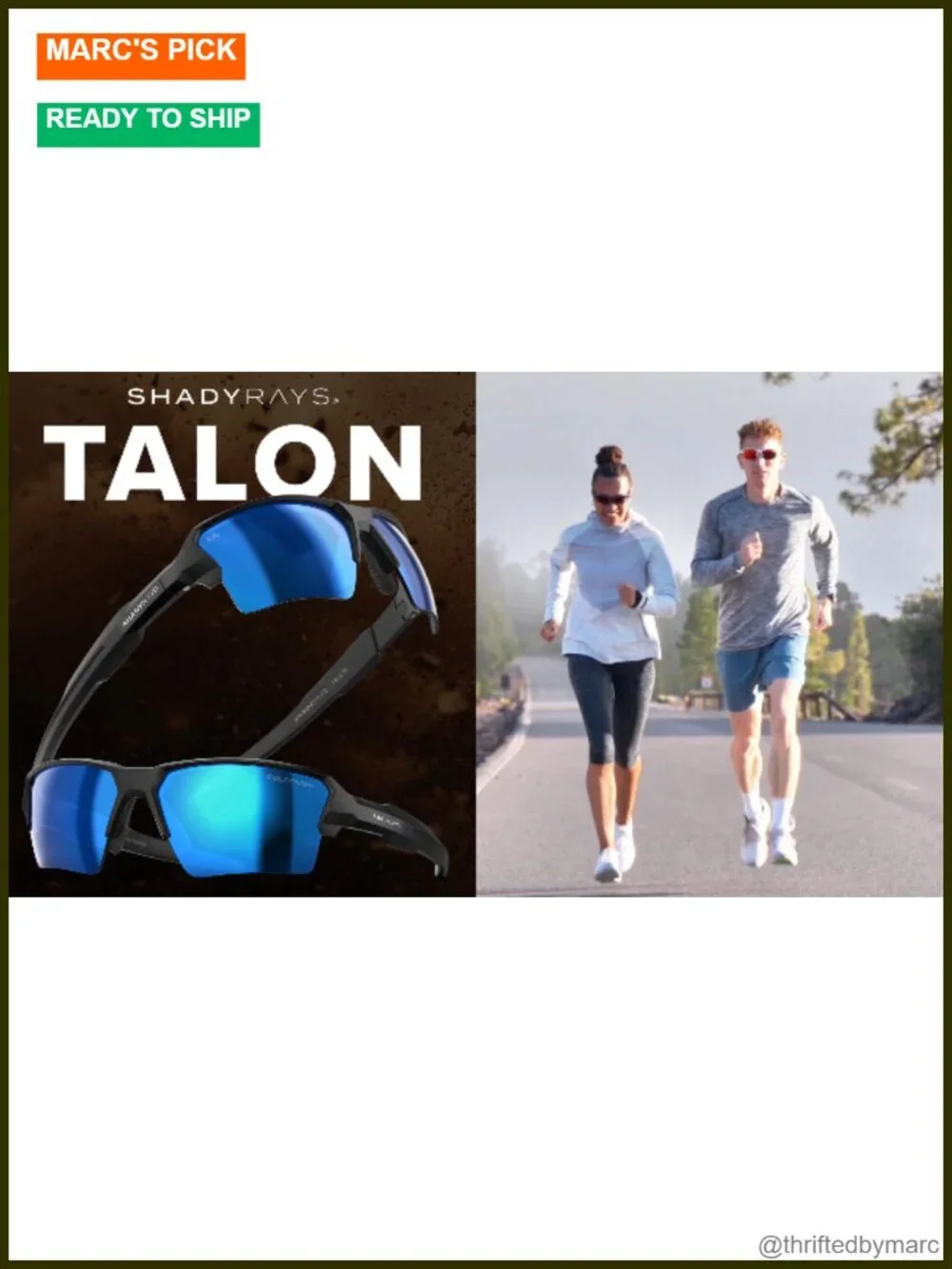 Mens Semi-Rimless Sporty Polarized Sunglasses TR90 Frame